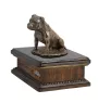 Staffordshire Bull Terrier, Staffy I - urn for dog ashes, personalized urn with a statue, wooden urn with a dog by Art-Dog brand