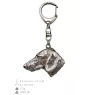 Teckel à poil dur, Chien-saucisse I - Porte-clés argenté avec un chien dans une boîte cadeau, décoration de sac à main, pendentif de sac à dos par la marque Art-Dog