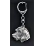 Dachshund Wire-haired, Wiener dog, Badger dog II - Silver-plated key ring with a dog in a gift box, handbag decoration, backpack pendant by Art-Dog brand