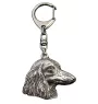 Teckel à poil dur, Chien-saucisse - Porte-clés argenté avec un chien dans une boîte cadeau, décoration de sac à main, pendentif de sac à dos par la marque Art-Dog