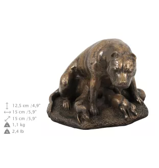 Staffordshire Bull Terrier drewniana urna niska z podobizną Art-Dog