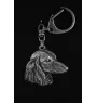 Dachshund Wire-haired, Wiener dog, Badger dog - Silver-plated key ring with a dog in a gift box, handbag decoration, backpack pendant by Art-Dog brand