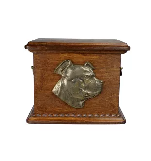 Staffordshire Bull Terrier urna z plakietką z psem Art-Dog