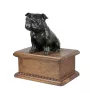 Staffordshire Bull Terrier, Staffie - urne pour les cendres d'un chien avec une statuette, urne personnalisée en bois, petite urne pour les cendres de chien de la marque Art-Dog