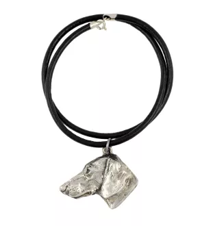 Dachshund Rauhhaar, Dackel, Teckel I - Halskette mit Hund, versilberter Anhänger für Hundefans, einzigartiger Schmuck der Marke Art-Dog