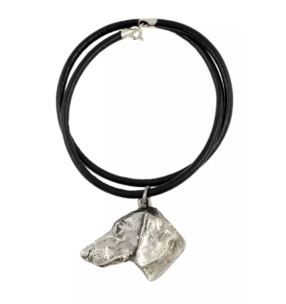 Dachshund Rauhhaar, Dackel, Teckel I - Halskette mit Hund, versilberter Anhänger für Hundefans, einzigartiger Schmuck der Marke Art-Dog