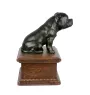 Staffordshire Bull Terrier, Staffy - urn for dog ashes with a statuette, personalized wooden urn, small urn for dog ashes by Art-Dog brand