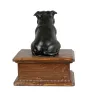 Staffordshire Bull Terrier, Staffie - urne pour les cendres d'un chien avec une statuette, urne personnalisée en bois, petite urne pour les cendres de chien de la marque Art-Dog