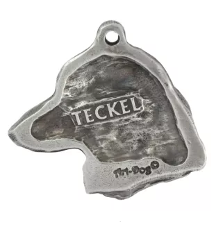 Dachshund Rauhhaar, Dackel, Teckel - Halskette mit Hund, versilberter Anhänger für Hundefans, einzigartiger Schmuck der Marke Art-Dog