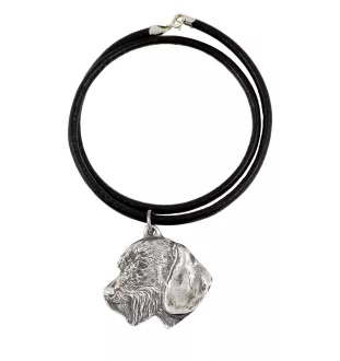 Dachshund Rauhhaar, Dackel, Teckel III - Halskette mit Hund, versilberter Anhänger für Hundefans, einzigartiger Schmuck der Marke Art-Dog