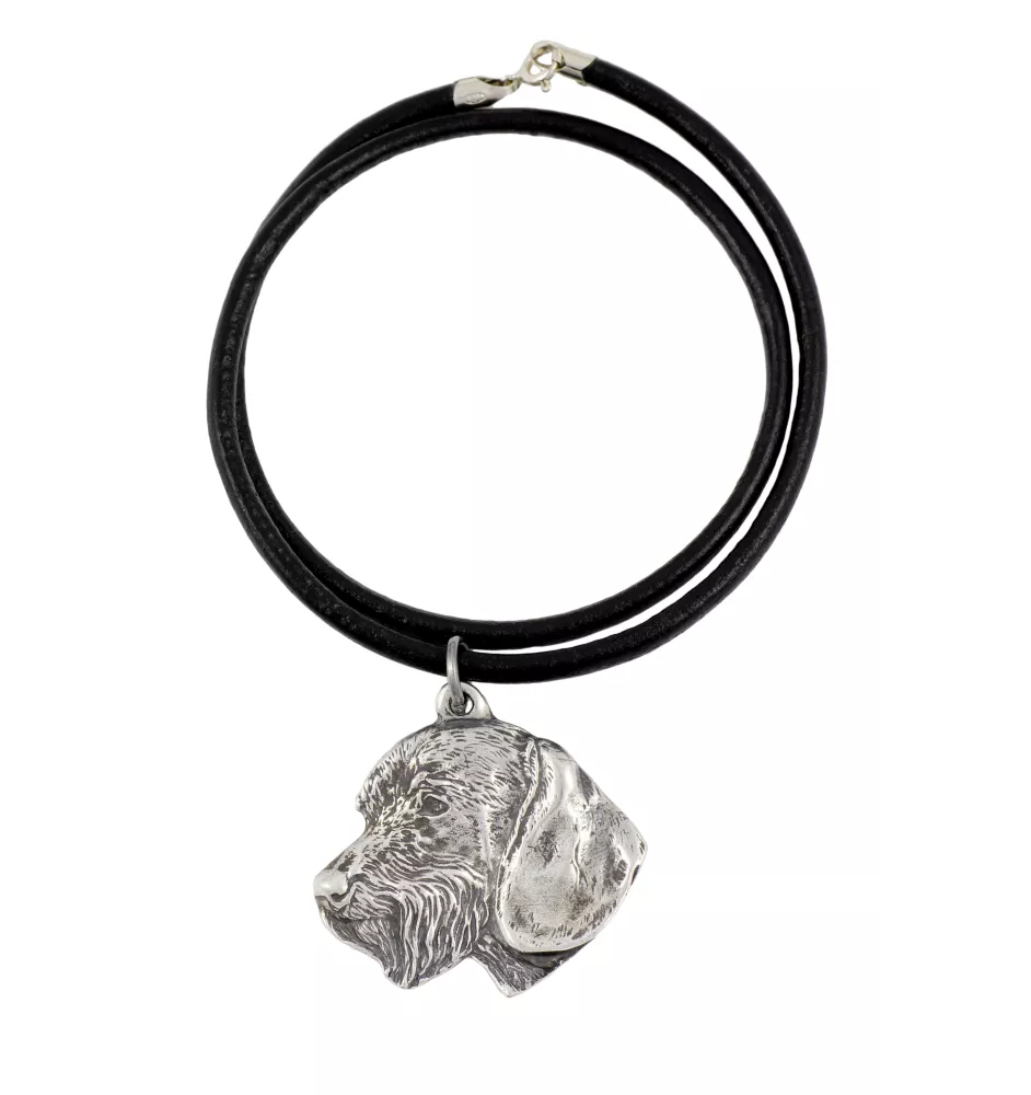 Dachshund Wire-haired, Wiener dog, Badger dog III - Necklace with dog, silver-plated pendant for dog fan, unique jewelry by Art-Dog brand