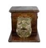 Staffordshire Bull Terrier, Staffy - large urn for dog ashes, wooden urn with dog head, box for dog ashes by Art-Dog brand
