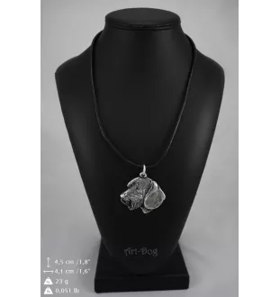 Dachshund Rauhhaar, Dackel, Teckel III - Halskette mit Hund, versilberter Anhänger für Hundefans, einzigartiger Schmuck der Marke Art-Dog