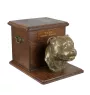 Staffordshire Bull Terrier, Staffy - large urn for dog ashes, wooden urn with dog head, box for dog ashes by Art-Dog brand