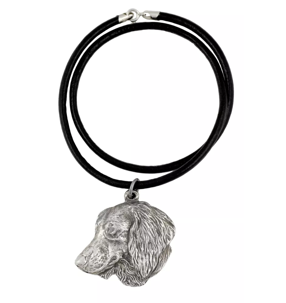 Dachshund Wire-haired, Wiener dog, Badger dog IV - Necklace with dog, silver-plated pendant for dog fan, unique jewelry by Art-Dog brand