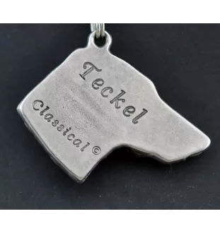 Teckel à poil dur, Chien-saucisse I - Collier pour chien, bijoux uniques pour les fans de chiens, pendentif vipère unique de la marque Art-Dog