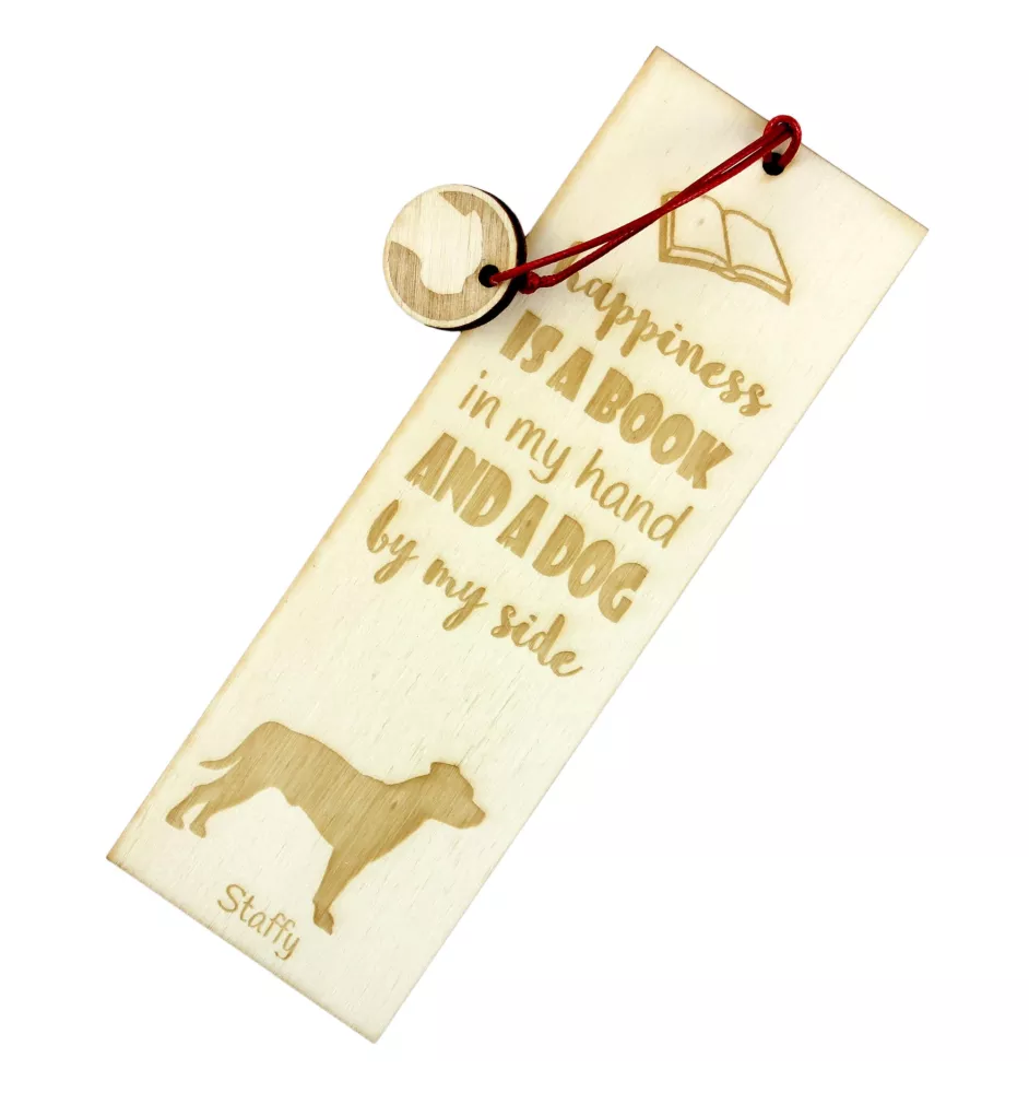 Staffordshire Bull Terrier zakładka do książki happines Art-Dog