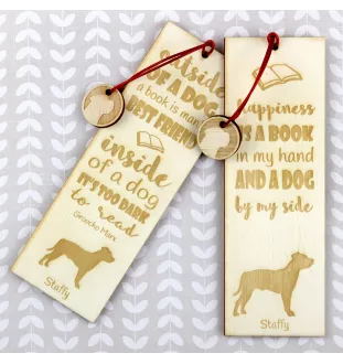 Staffordshire Bull Terrier, Staffie - marque-page pour livre avec chien, marque-page personnalisé, cadeau pour les amateurs de livres de la marque Art-Dog