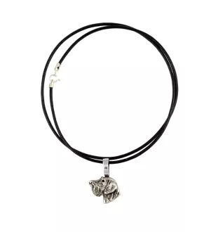 Teckel à poil dur, Chien-saucisse II - Collier pour chien, pendentif plaqué argent pour l'amoureux des chiens, bijoux subtils par Art-Dog