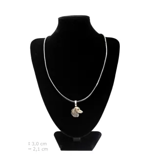 Dachshund Wire-haired, Wiener dog, Badger dog V - Dog necklace, silver-plated pendant for the dog lover, subtle jewellery by Art-Dog