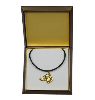 Dachshund Rauhhaar, Dackel, Teckel I - Hundehalsband in Geschenkbox, vergoldeter Anhänger für Hundefans, auffälliger Schmuck von Art-Dog