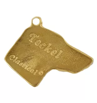 Dachshund Wire-haired, Wiener dog, Badger dog I - Dog necklace in gift box, gold-plated pendant for dog fan, striking jewellery by Art-Dog