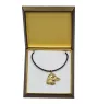 Dachshund Wire-haired, Wiener dog, Badger dog - Dog necklace in gift box, gold-plated pendant for dog fan, striking jewellery by Art-Dog