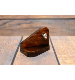 Staffordshire Bull Terrier, Staffie - bougeoir en bois avec un chien, support pour bougie chauffe-plat, lieu de mémoire pour chien de la marque Art-Dog