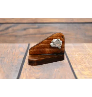 Staffordshire Bull Terrier, Staffie III - bougeoir en bois avec un chien, support pour bougie chauffe-plat, lieu de mémoire pour chien de la marque Art-Dog