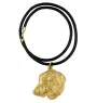 Teckel à poil dur, Chien-saucisse IV - Collier de chien dans une boîte cadeau, pendentif plaqué or pour les fans de chiens, bijoux remarquables par Art-Dog