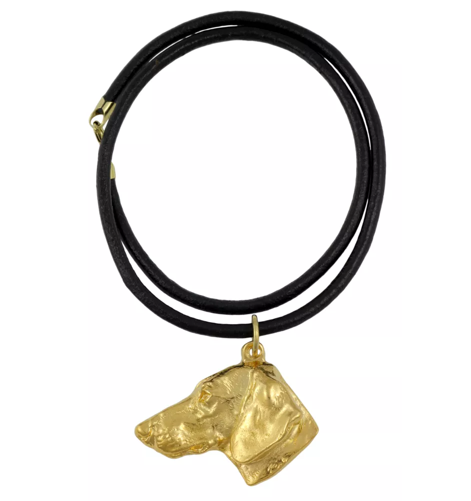 Dachshund Rauhhaar, Dackel, Teckel I - Hundehalsband, vergoldeter Anhänger für Hundefans, einzigartiger Schmuck der Marke Art-Dog