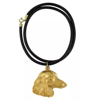 Dachshund Wire-haired, Wiener dog, Badger dog - Dog necklace, gold-plated pendant for dog fan, unique jewellery by Art-Dog brand