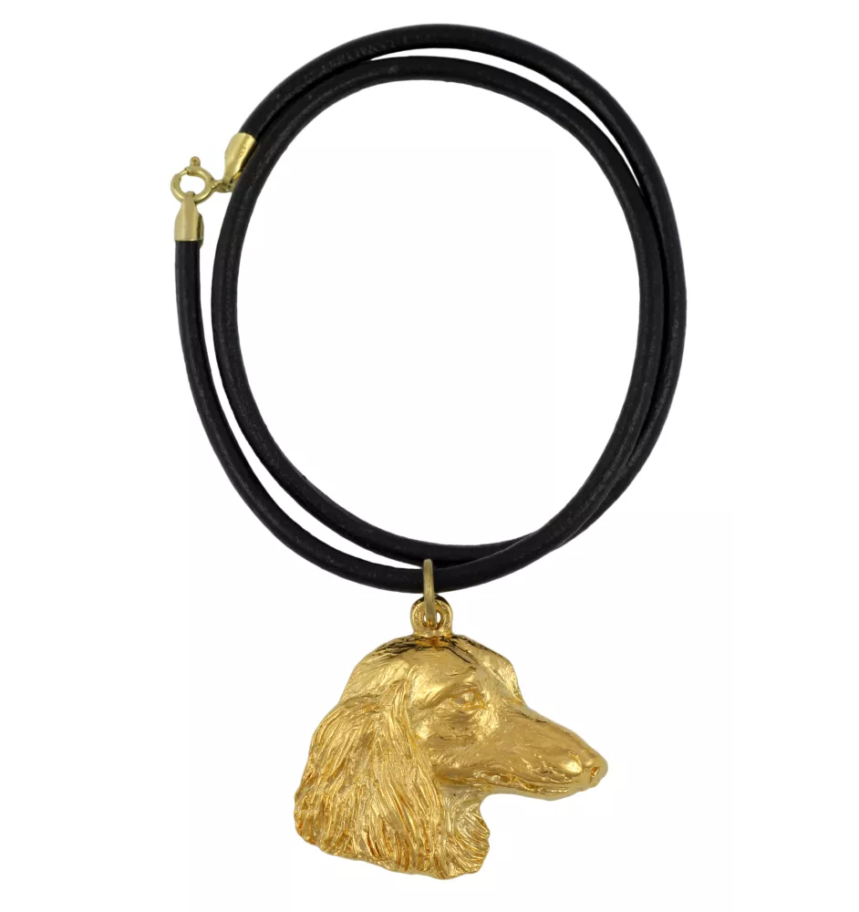 Dachshund Wire-haired, Wiener dog, Badger dog - Dog necklace, gold-plated pendant for dog fan, unique jewellery by Art-Dog brand