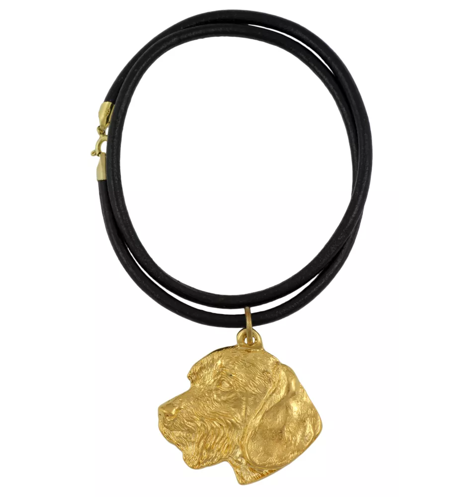 Dachshund Wire-haired, Wiener dog, Badger dog III - Dog necklace, gold-plated pendant for dog fan, unique jewellery by Art-Dog brand