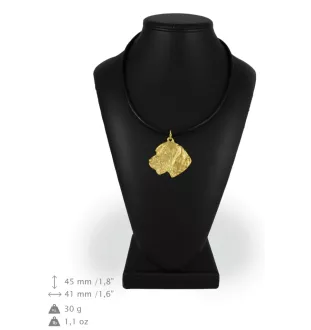 Dachshund Wire-haired, Wiener dog, Badger dog III - Dog necklace, gold-plated pendant for dog fan, unique jewellery by Art-Dog brand