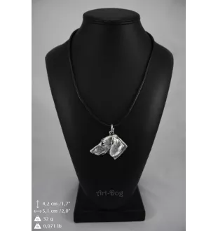 Teckel à poil dur, Chien-saucisse I - Collier de chien dans une boîte cadeau, médaillon argenté pour fan de chien, pendentif remarquable de la marque Art-Dog