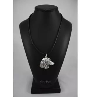 Dachshund Wire-haired, Wiener dog, Badger dog - Dog necklace in gift box, silver-plated locket for dog fan, striking pendant by Art-Dog brand