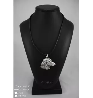 Dachshund Wire-haired, Wiener dog, Badger dog - Dog necklace in gift box, silver-plated locket for dog fan, striking pendant by Art-Dog brand