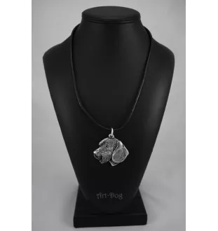 Teckel à poil dur, Chien-saucisse III - Collier de chien dans une boîte cadeau, médaillon argenté pour fan de chien, pendentif remarquable de la marque Art-Dog