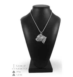 Staffordshire Bull Terrier, Staffy II - necklace with a dog, dog pendant on a silver chain, unique jewelry from the Art-Dog brand