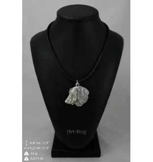 Dachshund Wire-haired, Wiener dog, Badger dog IV - Dog necklace in gift box, silver-plated locket for dog fan, striking pendant by Art-Dog brand