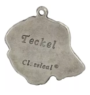 Teckel à poil dur, Chien-saucisse IV - Collier de chien dans une boîte cadeau, médaillon argenté pour fan de chien, pendentif remarquable de la marque Art-Dog