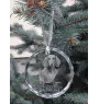 Teckel à poil dur, Chien-saucisse - boule de Noël en cristal avec une photo, photo de chien dans le cristal, décoration personnalisée pour sapin de Noël de la marque Art-Dog