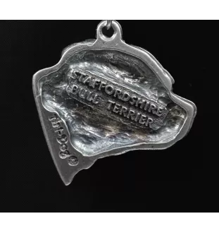 Staffordshire Bull Terrier, Staffie III - un collier avec un chien, un pendentif de chien sur une chaîne en argent, un bijou unique de la marque Art-Dog