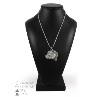 Staffordshire Bull Terrier, Staffie III - un collier avec un chien, un pendentif de chien sur une chaîne en argent, un bijou unique de la marque Art-Dog