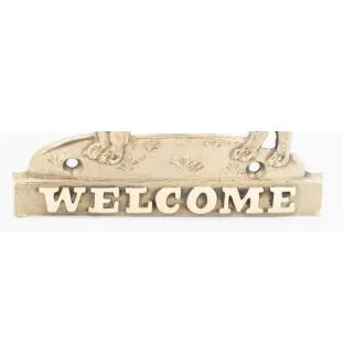 Staffordshire Bull Terrier, Staffie - une plaque de porte avec un chien, une plaque de bienvenue en laiton, une enseigne exceptionnelle avec l'inscription Welcome de la marque Art-Dog