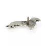 Dachshund Rauhhaar, Dackel, Teckel  - Versilberte Hundebrosche, elegante Anstecknadel, Jackenreversschmuck der Marke Art-Dog