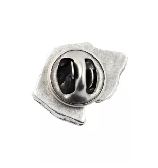 Teckel à poil dur, Chien-saucisse II  - Broche chien argentée, épingle élégante, décoration de revers de veste par la marque Art-Dog