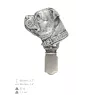 Staffordshire Bull Terrier, Staffordshire Bullterrier - Brosche mit Clip, Startnummernhalter, versilberte Anstecknadel für Hundeausstellungen der Marke Art-Dog