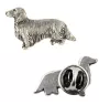 Dachshund Rauhhaar, Dackel, Teckel III  - Versilberte Hundebrosche, elegante Anstecknadel, Jackenreversschmuck der Marke Art-Dog